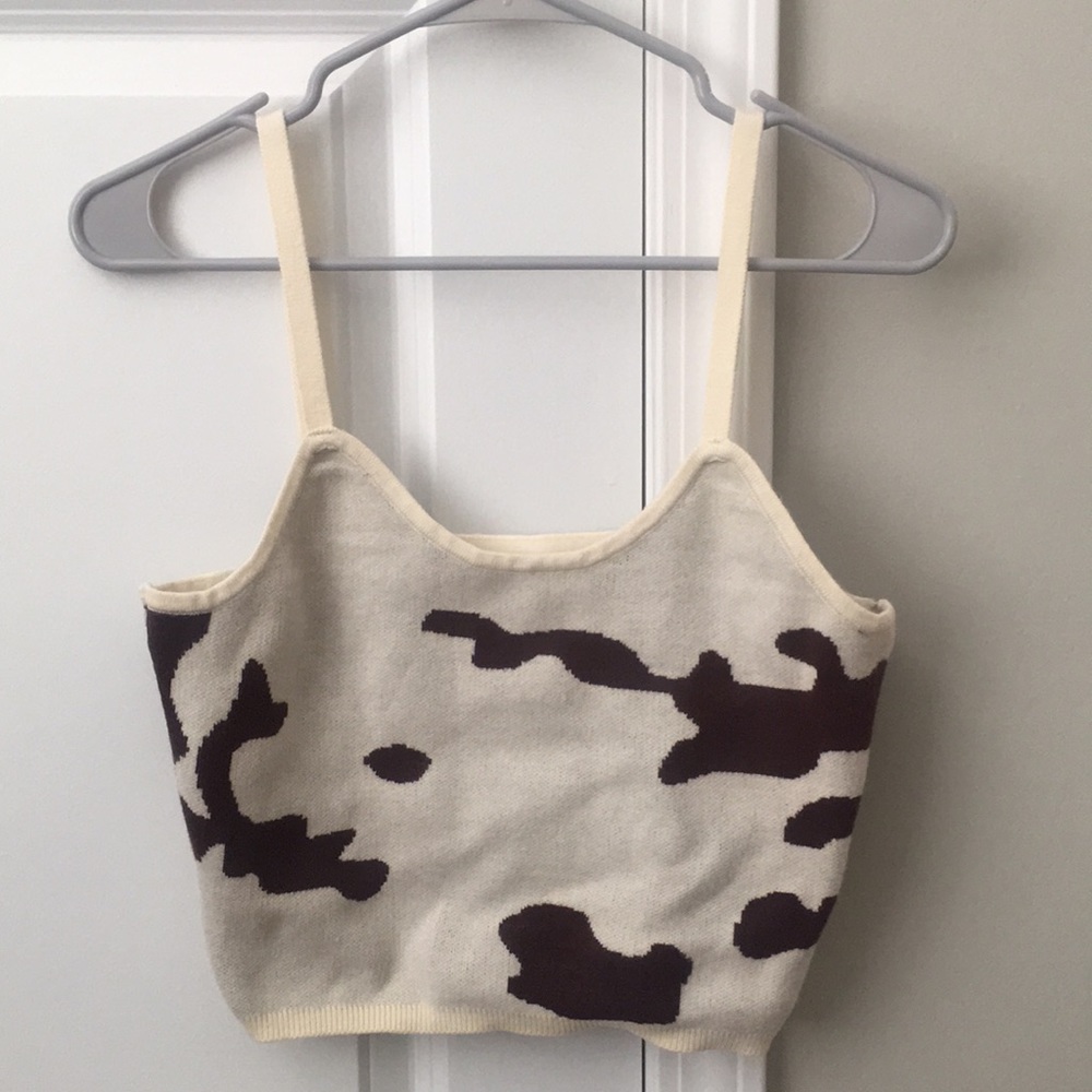 Cowprint Altar’d State Cropped Tank